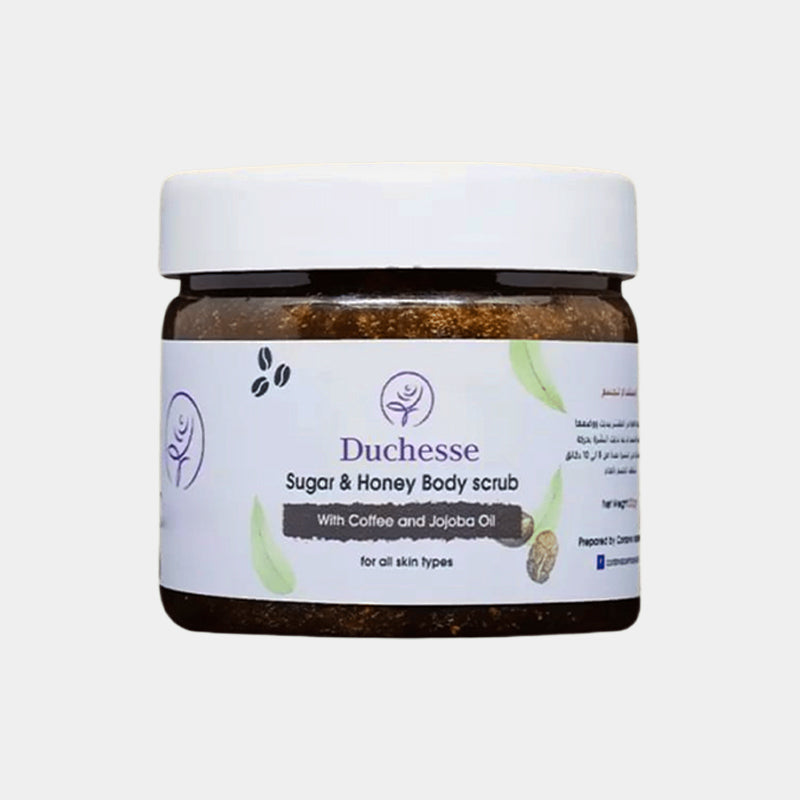 Sugar and honey body scrub with coffee