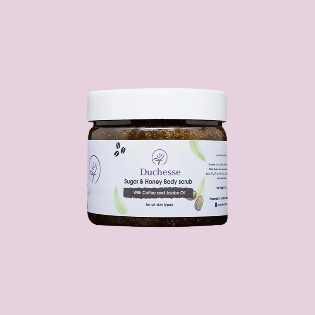 Sugar and honey body scrub with coffee